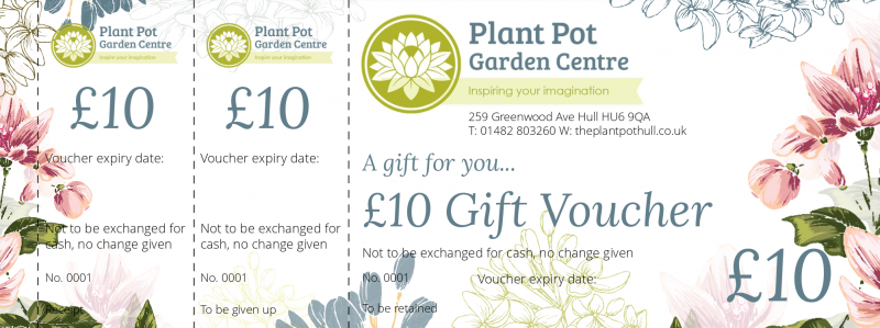 Design The Plant Pot Ten Pounds Gift Vouchers Template