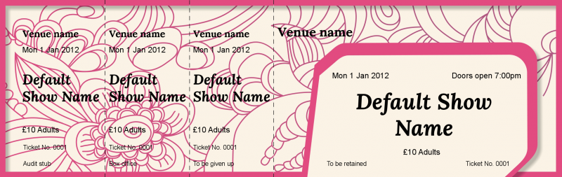 Design Pink Pattern Event Tickets Template