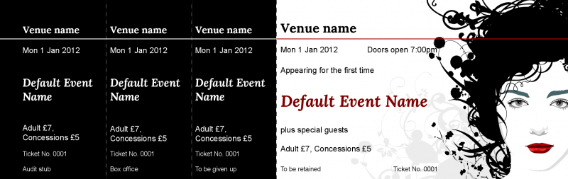 Design Fashion Event Tickets Template