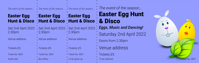 Design Easter Egg Disco Event Tickets Template