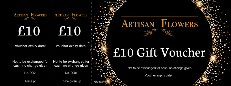 Design Artisan Flowers Gift Vouchers Template