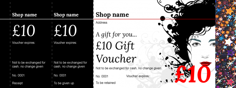 Design Fashion Hologram Security Gift Vouchers Template