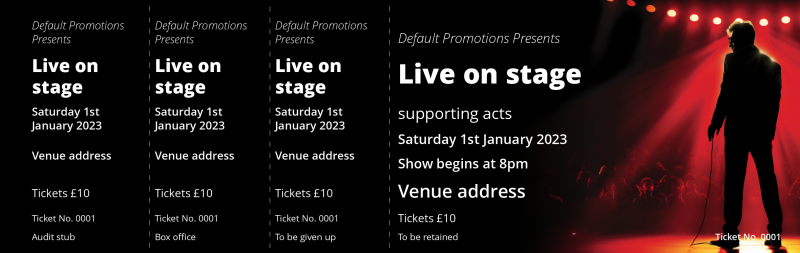 Design Live On Stage Event Tickets Template