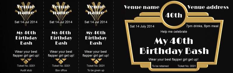 Design The Great Gatsby Event Tickets Template