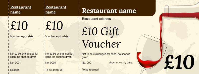 Design Wine Gift Vouchers Template