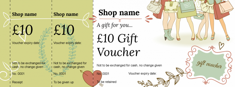 Design Shopping Gift Vouchers Template