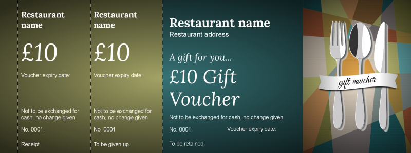 Design Restaurant Gift Vouchers Template