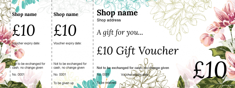 Design Garden Centre Gift Vouchers Template