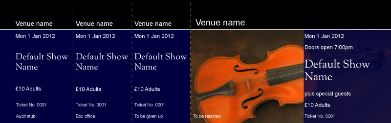 Design Viola Event Tickets Template
