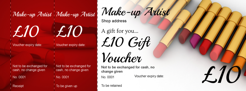 Design Lipstick Gift Vouchers Template