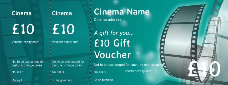 Design Cinema Gift Vouchers Template