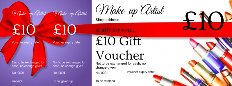 Design Lipstick Gift Vouchers Template