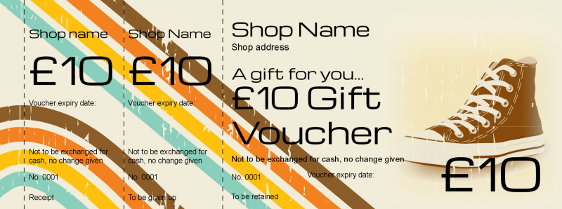 Design Retro Gift Vouchers Template