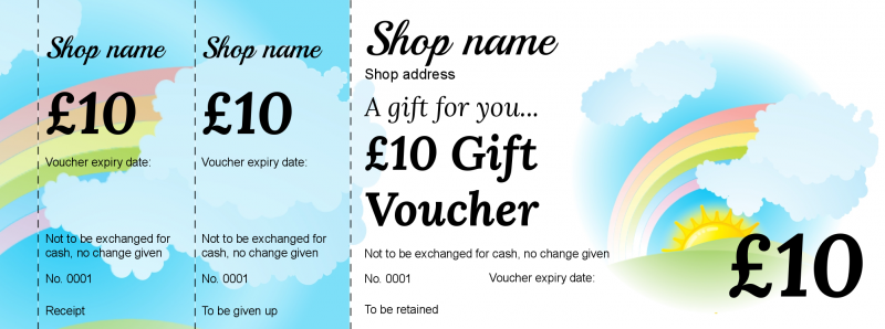 Design Rainbow Gift Vouchers Template