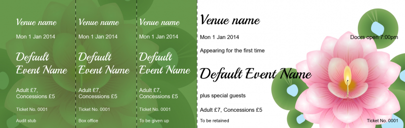 Design Lotus Flower Event Tickets Template