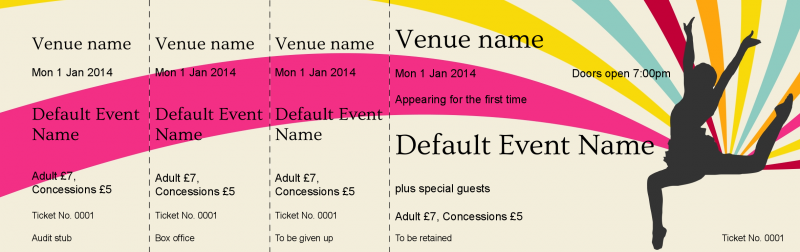 Design Dance Event Tickets Template