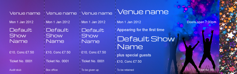 Design Jump Hologram Security Event Tickets Template