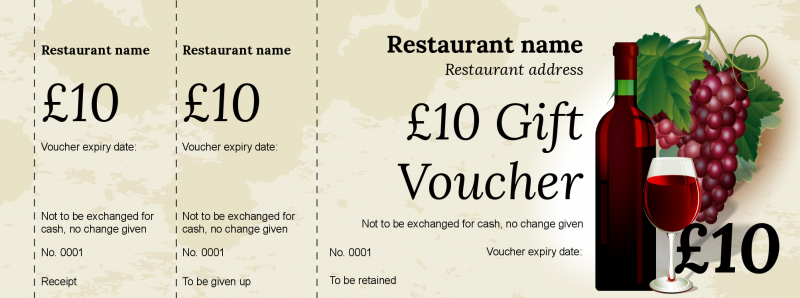 Design Wine Gift Vouchers Template