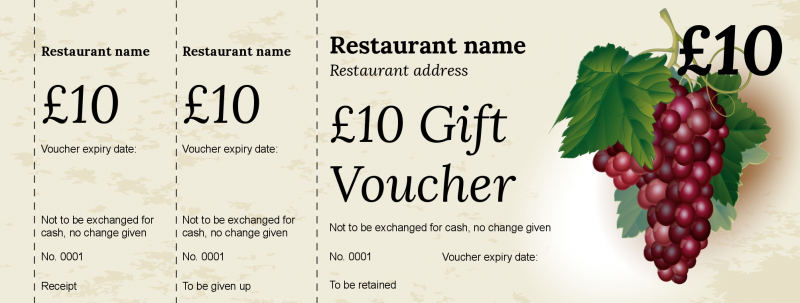 Design Grapes Gift Vouchers Template