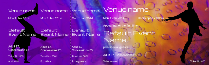 Design Psychedelic Dancers Event Tickets Template