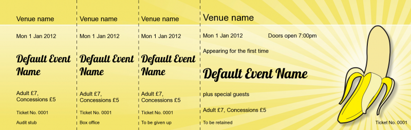 Design Banana Event Tickets Template