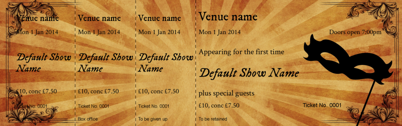 Design Masked Ball Event Tickets Template