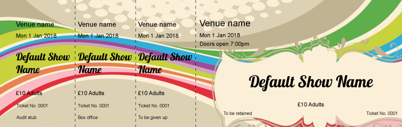 Design Dizzy Event Tickets Template