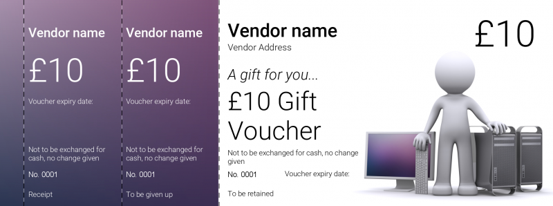 Design Computer Store Gift Vouchers Template