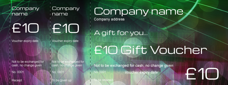 Design PC Specialist Gift Vouchers Template