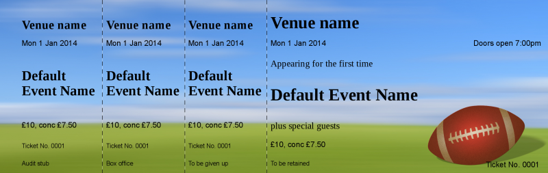 Design Rugby Event Tickets Template