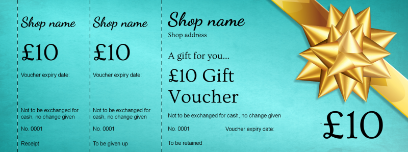 Design Gold Bow Gift Vouchers Template