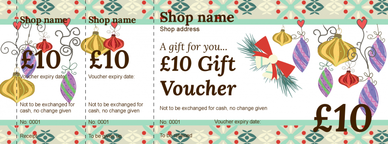 Design Christmas Pattern Gift Vouchers Template