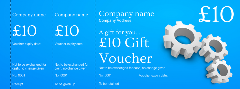 Design Cogs Gift Vouchers Template