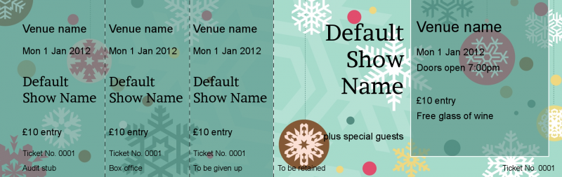 Design Mint Christmas Event Tickets Template