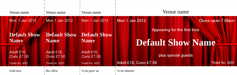 Design Theatre Curtains Event Tickets Template