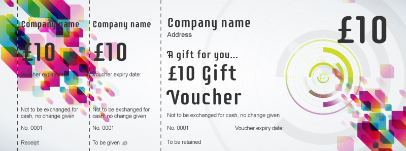 Design Techno Gift Vouchers Template