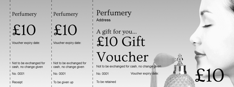 Design Parfum Gift Vouchers Template