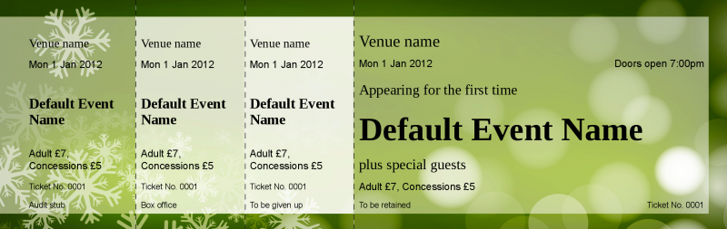 Design Green Party Event Tickets Template