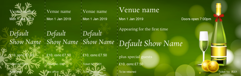 Design Green Celebration Event Tickets Template