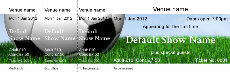 Design Football Pitch Event Tickets Template