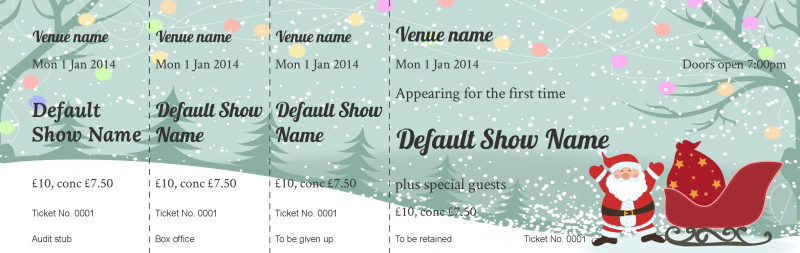 Design Sleigh Ride Event Tickets Template