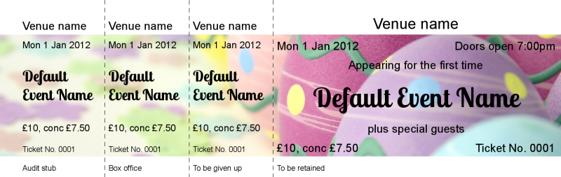 Design Easter Eggs Event Tickets Template