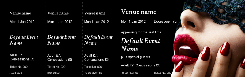 Design Masked Ball Event Tickets Template