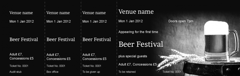 Design Beer Festival Event Tickets Template