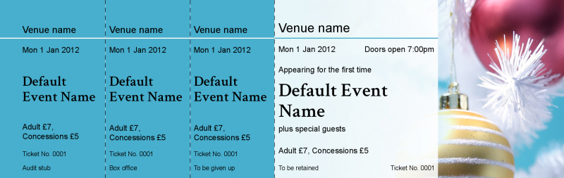Design Pink Bauble Event Tickets Template