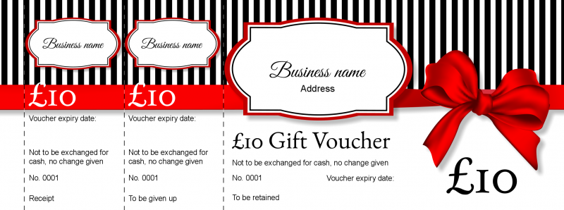 Design Red Chic Boutique Gift Vouchers Template