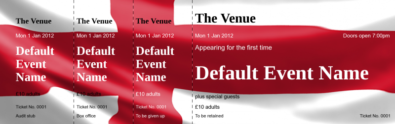 Design St Georges Day Event Tickets Template