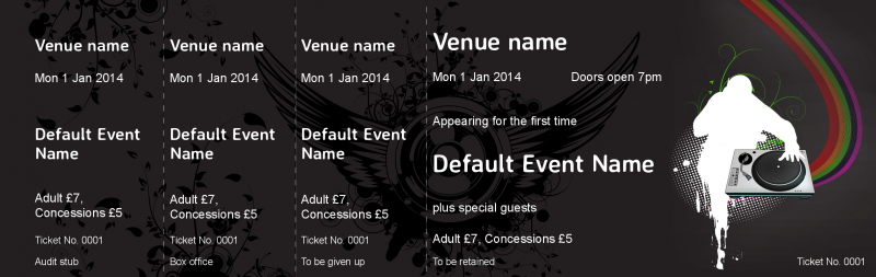 Design DJ Event Tickets Template