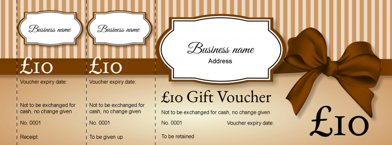 Design Brown Chic Boutique Gift Vouchers Template