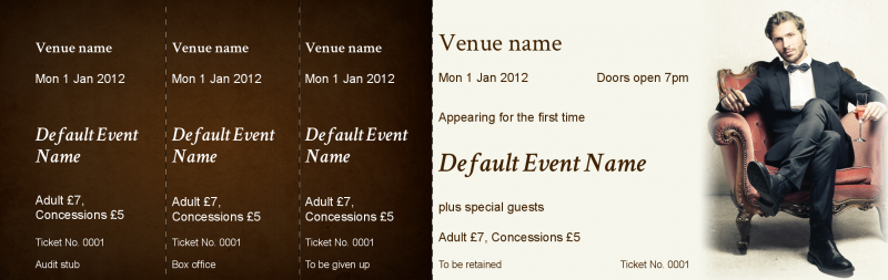 Design Gentlemens Club Event Tickets Template